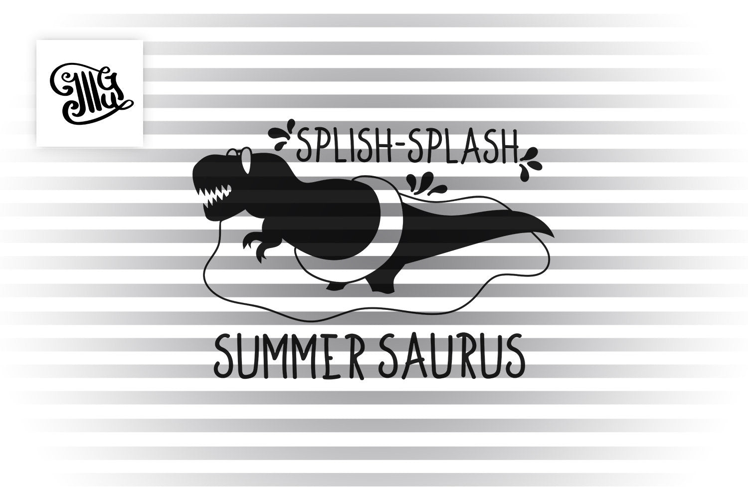 Download Splish splash Summersaurus svg, summer dinosaur svg, beach dinosaur sv - Illustrator Guru