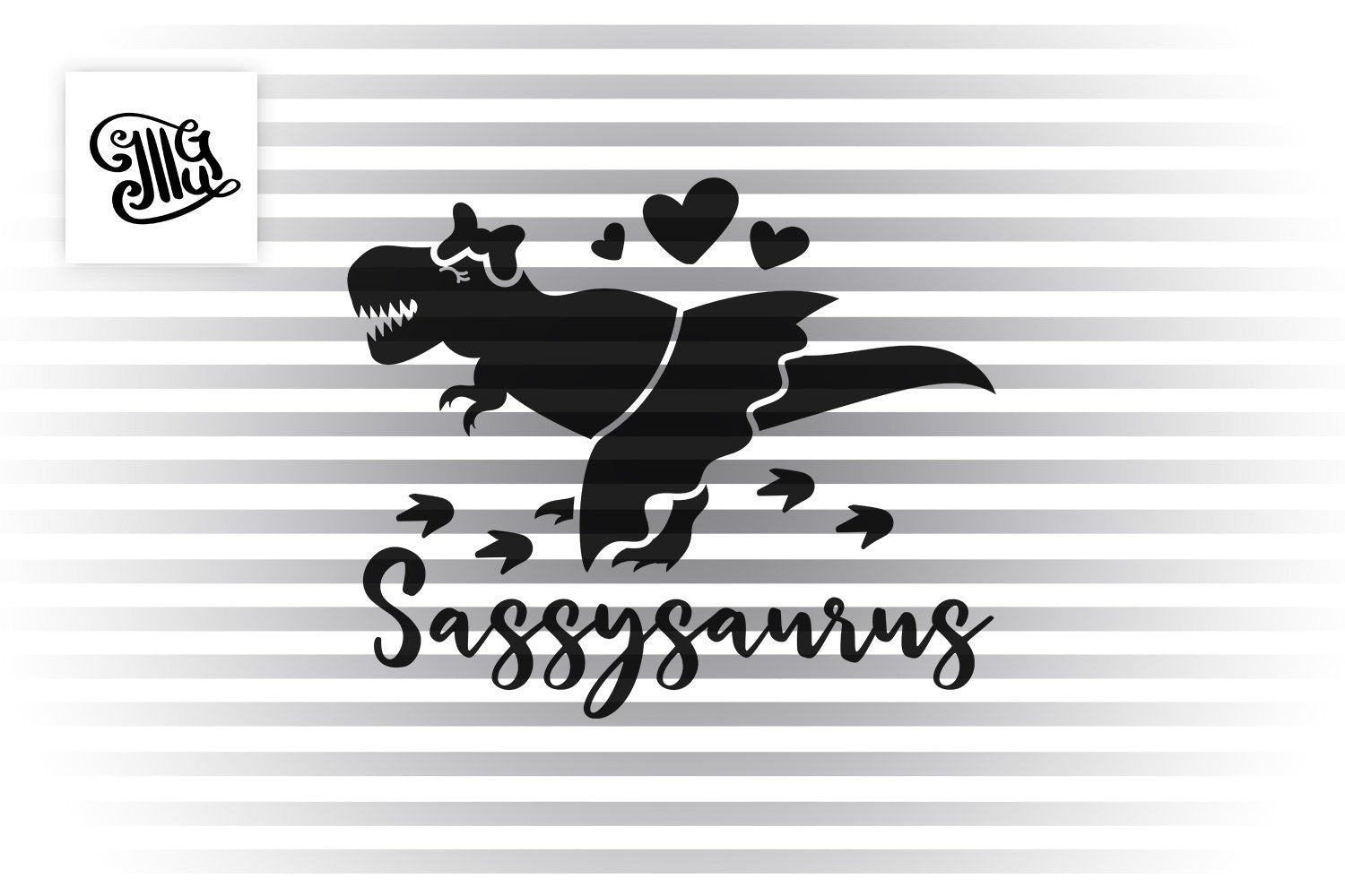 Download Sassy-saurus svg, girl dinosaur svg, dinosaur with bow svg ...