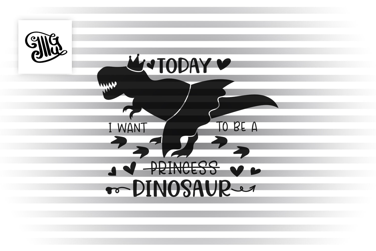 Download Today I Want To Be A Princess Dinosaur Svg Dinosaur Girl Svg 4th Of Illustrator Guru PSD Mockup Templates
