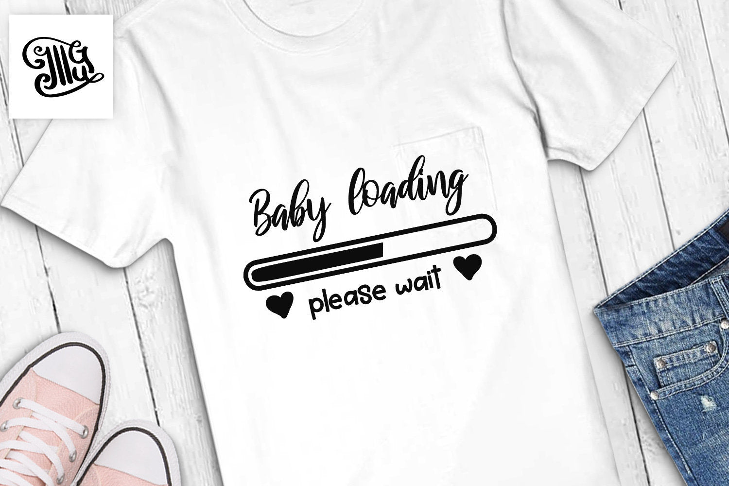 Download Baby loading please wait svg, pregnant svg, funny pregnancy svg, mater - Illustrator Guru