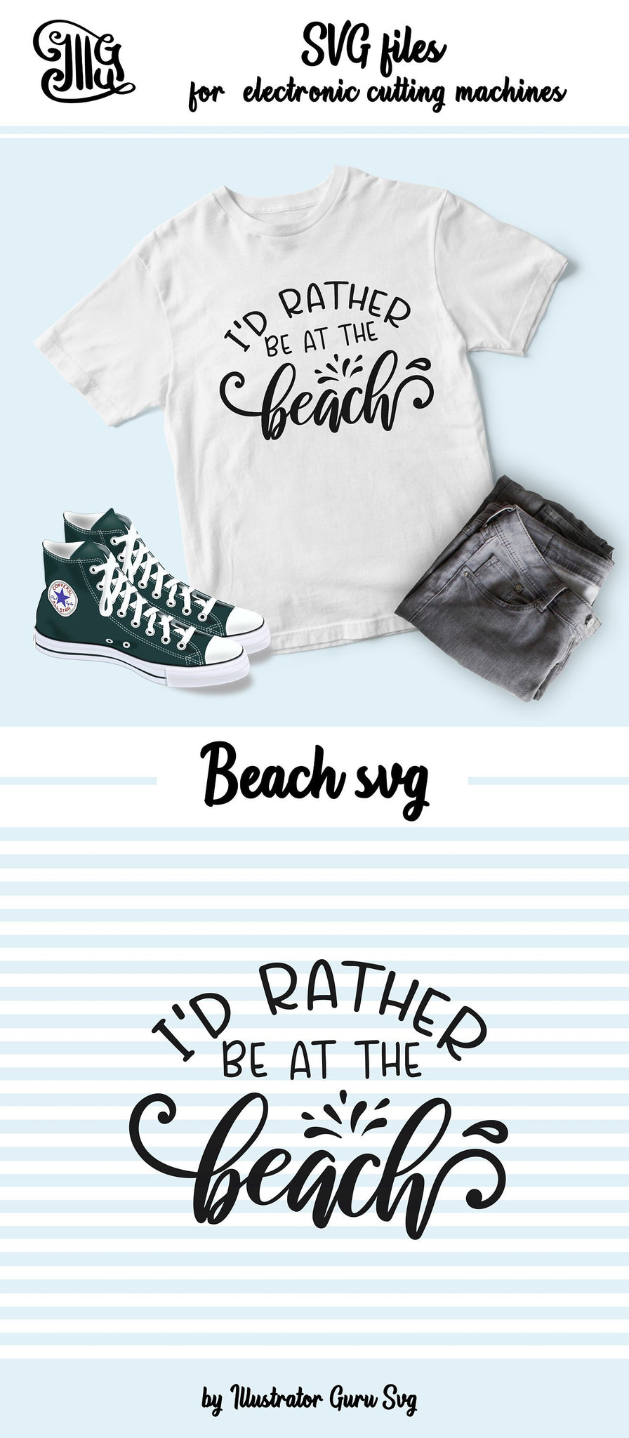 Download I'd rather be at the beach SVG, beach svg, summer svg ...