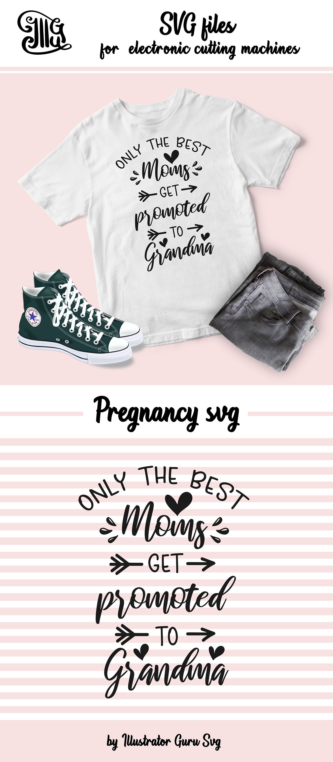 Download Only the best moms get promoted to grandma svg, pregnant ...
