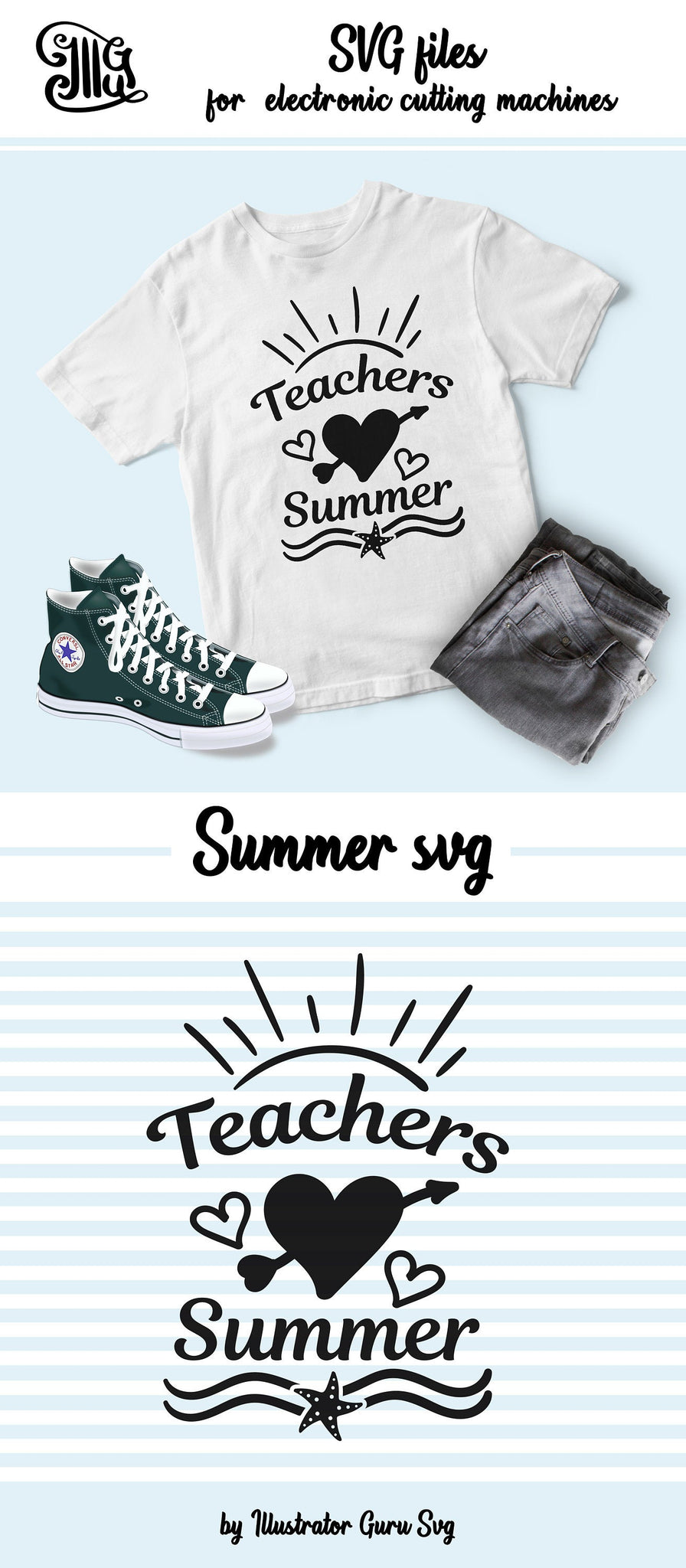 Teachers Love Summer Svg Beach Svg Summer Svg Teacher Svg Beach Quotes Svg Summer Sayings Beach Clipart
