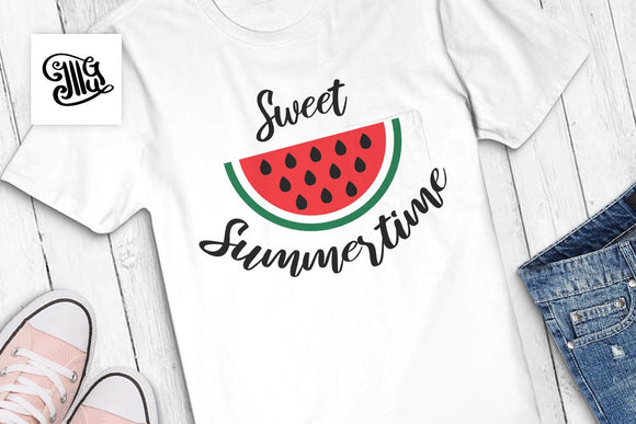 Download Sweet Summertime Svg Watermelon Svg Summer Svg Summer Sayings Svg Illustrator Guru