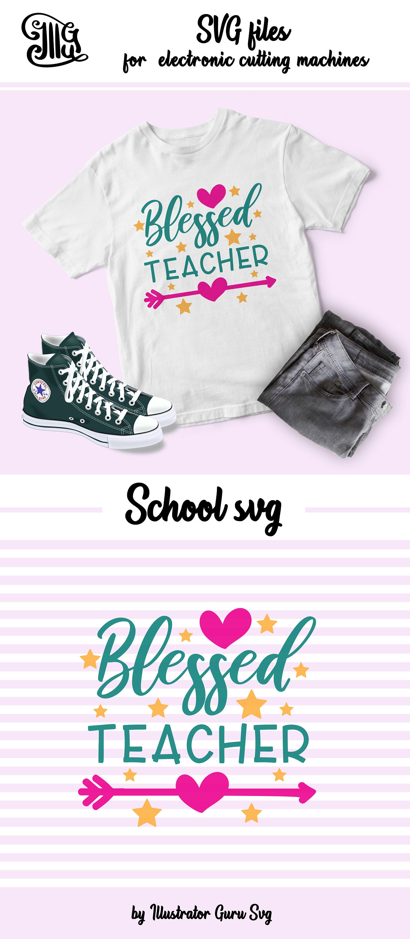 Download Blessed Teacher Svg Teacher Appreciation Svg Teacher Shirt Svg Kind Illustrator Guru