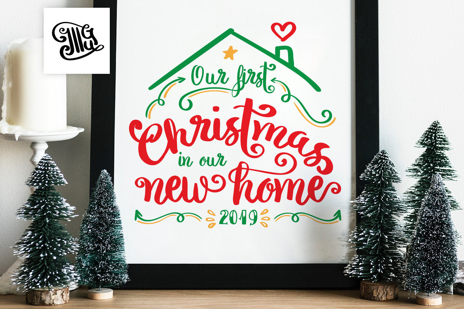 Download First Christmas In Our New Home Ornament Svg Digital Files First Hou Illustrator Guru