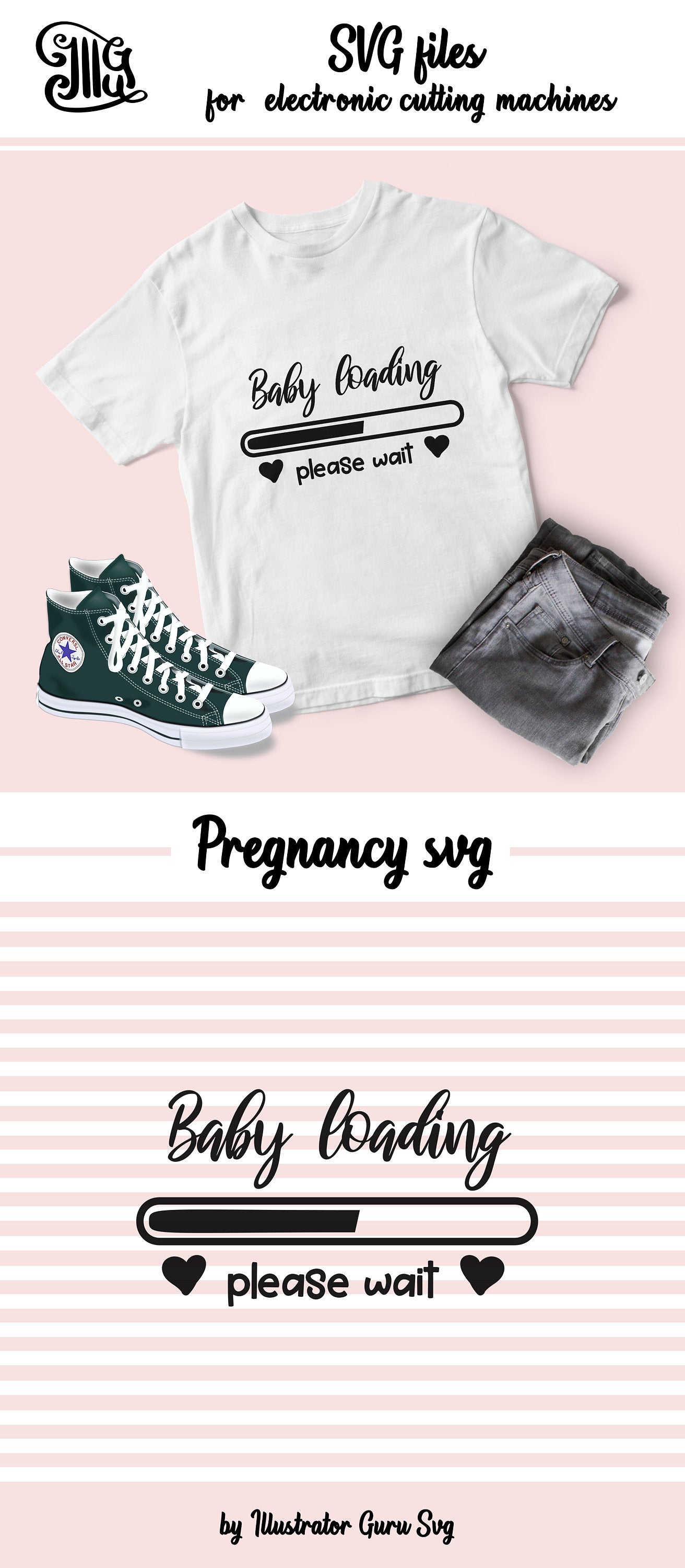 Download Baby Loading Please Wait Svg Pregnant Svg Funny Pregnancy Svg Mater Illustrator Guru