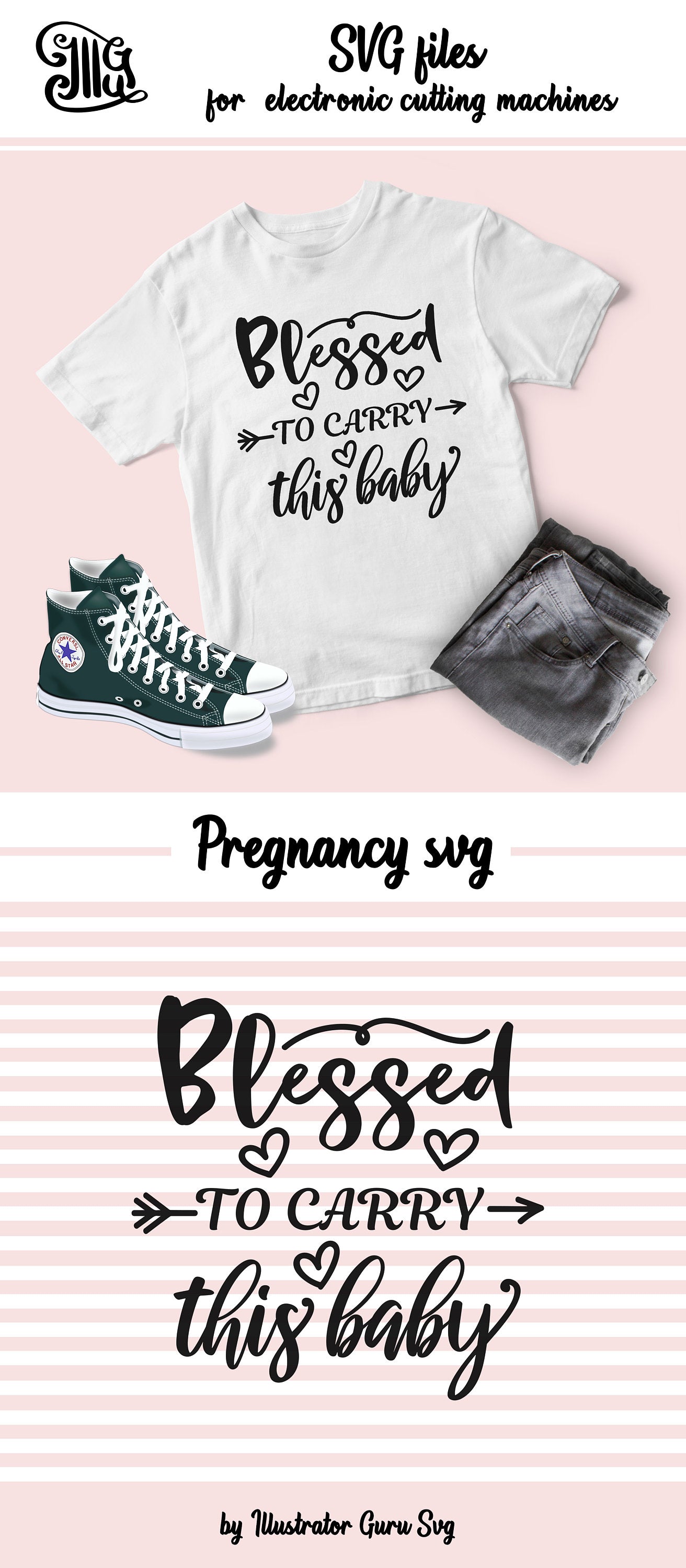 Download Blessed To Carry This Baby Svg Pregnant Svg Funny Pregnancy Svg Mat Illustrator Guru