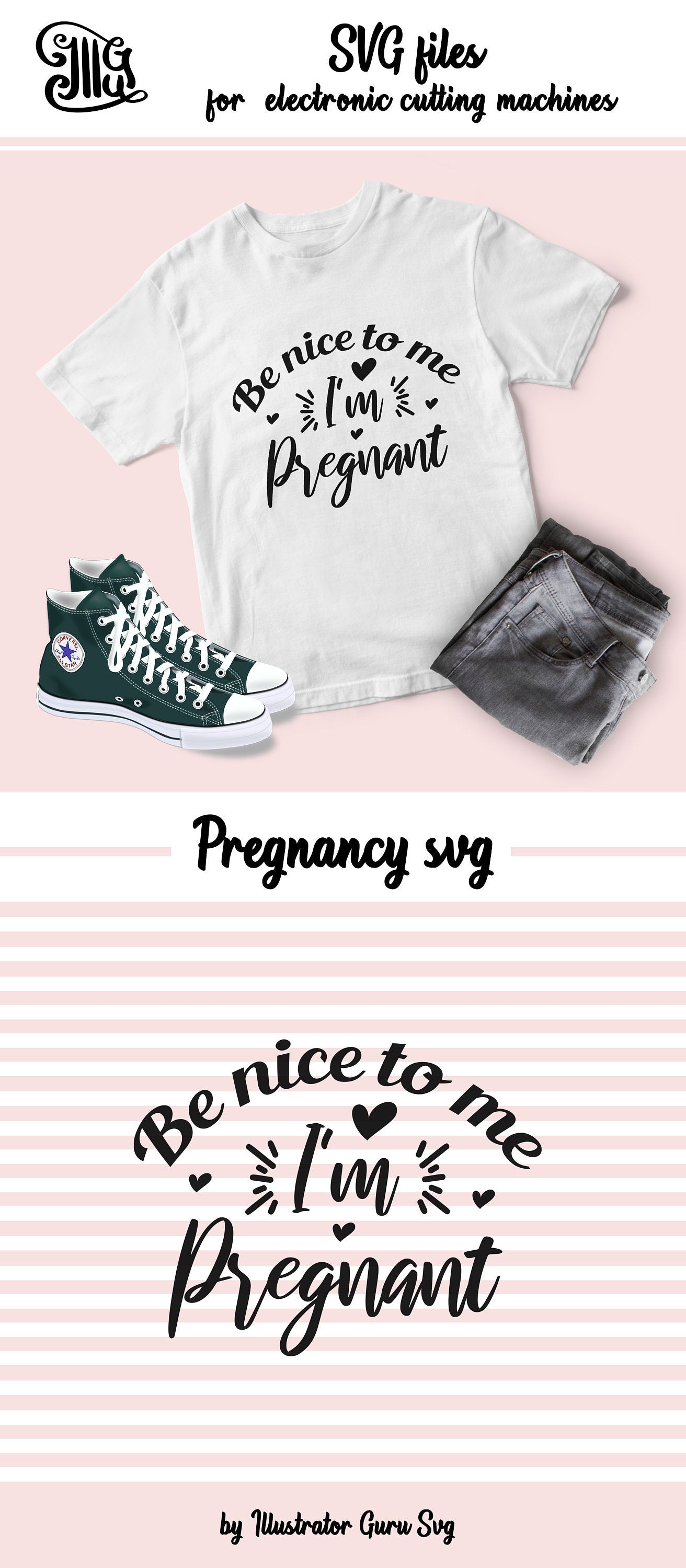 Be nice to me, I'm pregnant svg, pregnant svg, funny ...