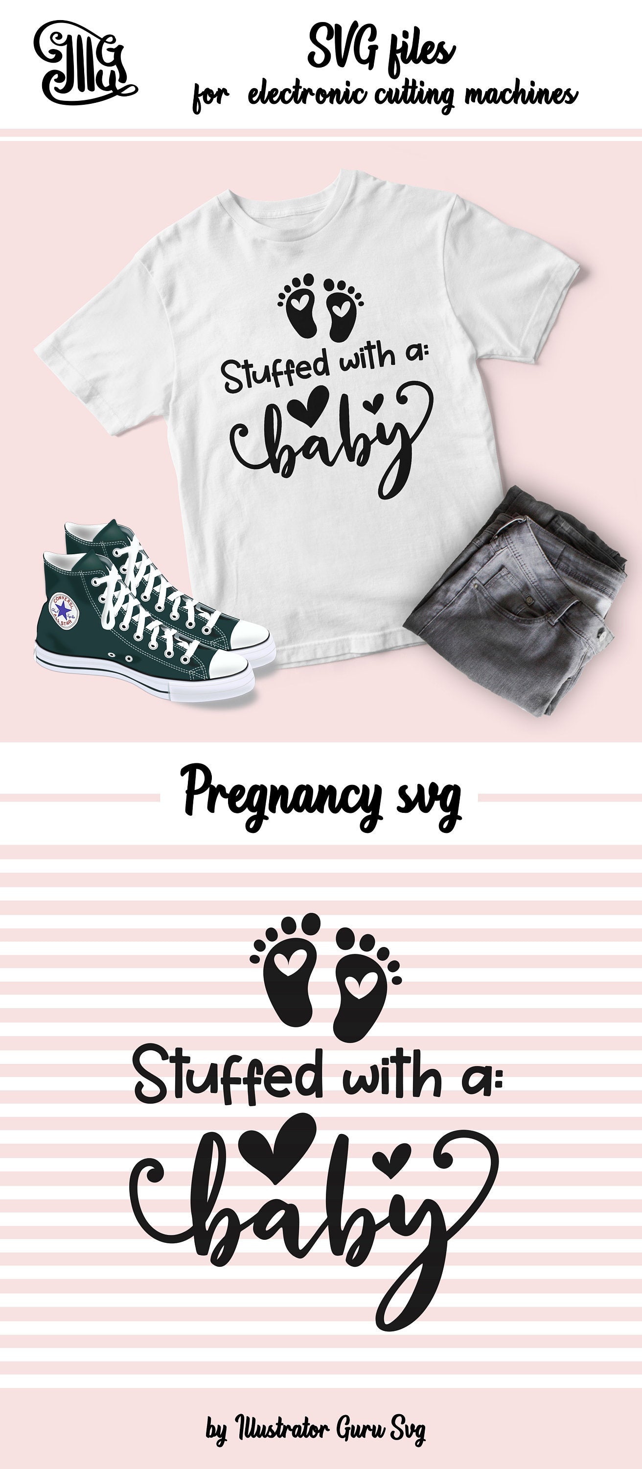 Download Stuffed With A Baby Svg Pregnant Svg Funny Pregnancy Svg Maternity Illustrator Guru