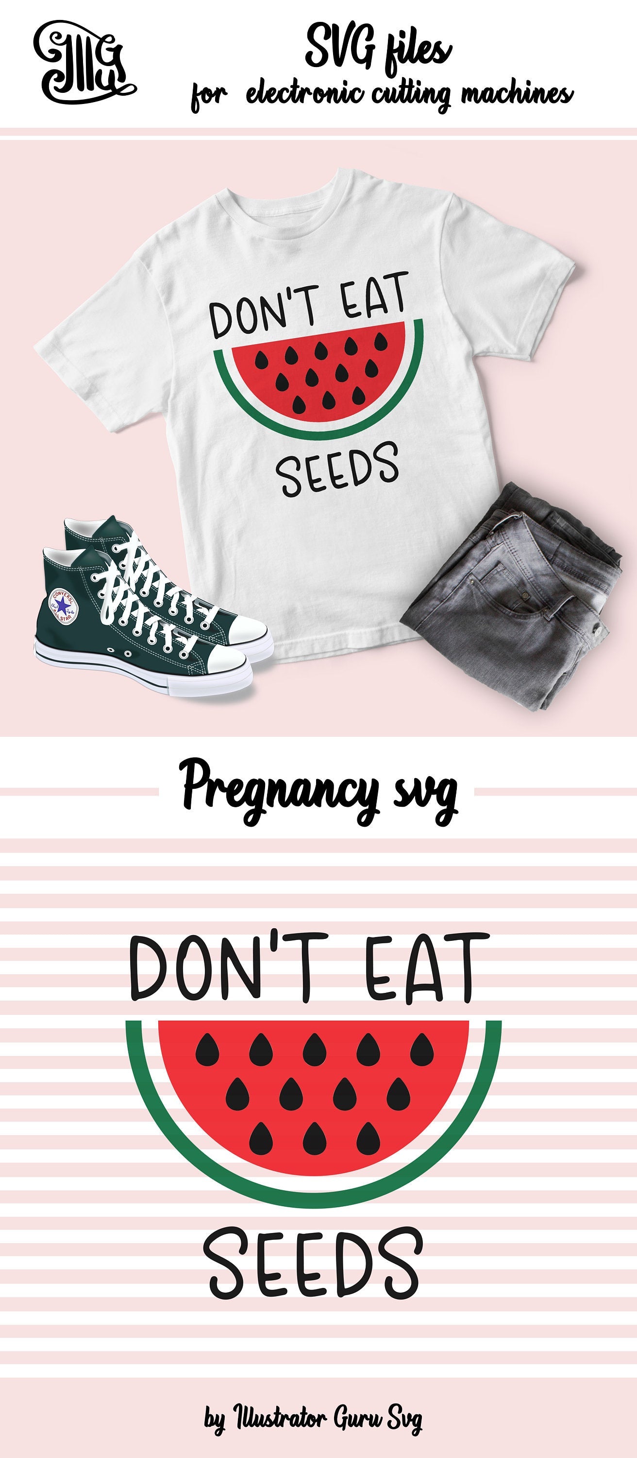 Download Don T Eat Watermelon Seeds Svg Pregnant Svg Funny Pregnancy Svg Mat Illustrator Guru