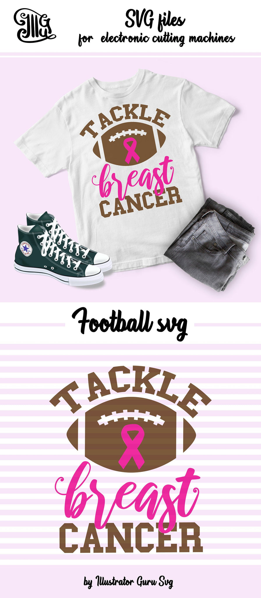 Download Tackle Breast Cancer Svg Breast Cancer Svg Football Svg Football Gi Illustrator Guru