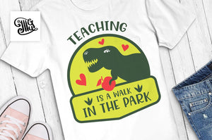 Download Teaching Is A Walk In The Park Svg Kindergarten Teacher Shirt Svg Sc Illustrator Guru