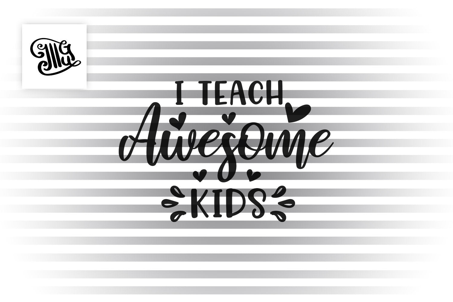 Download I Teach Awesome Kids Svg Teacher Shirt Svg Kindergarten Teacher Svg Illustrator Guru