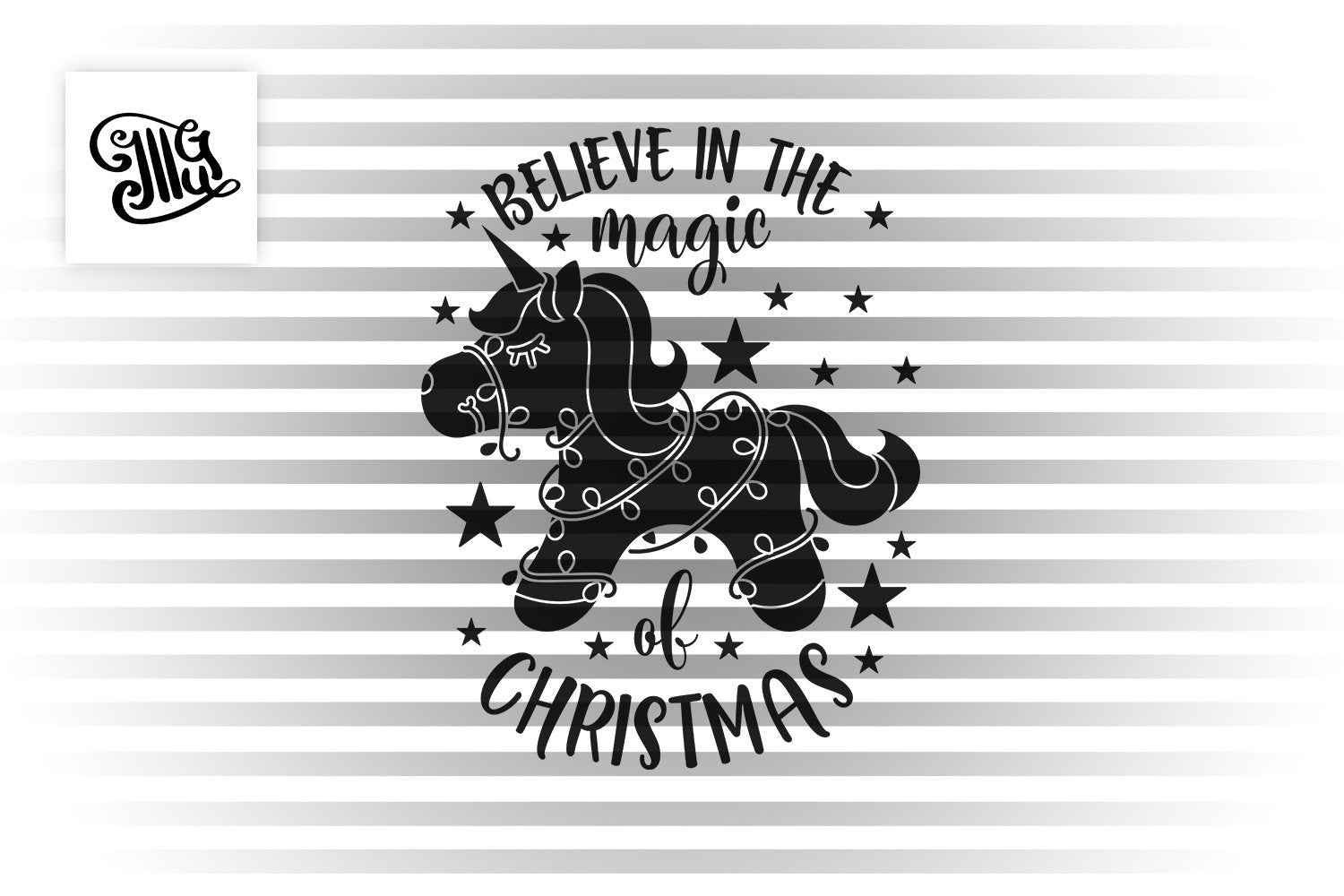 Download Believe In The Magic Of Christmas Svg Christmas Unicorn Svg Christma Illustrator Guru