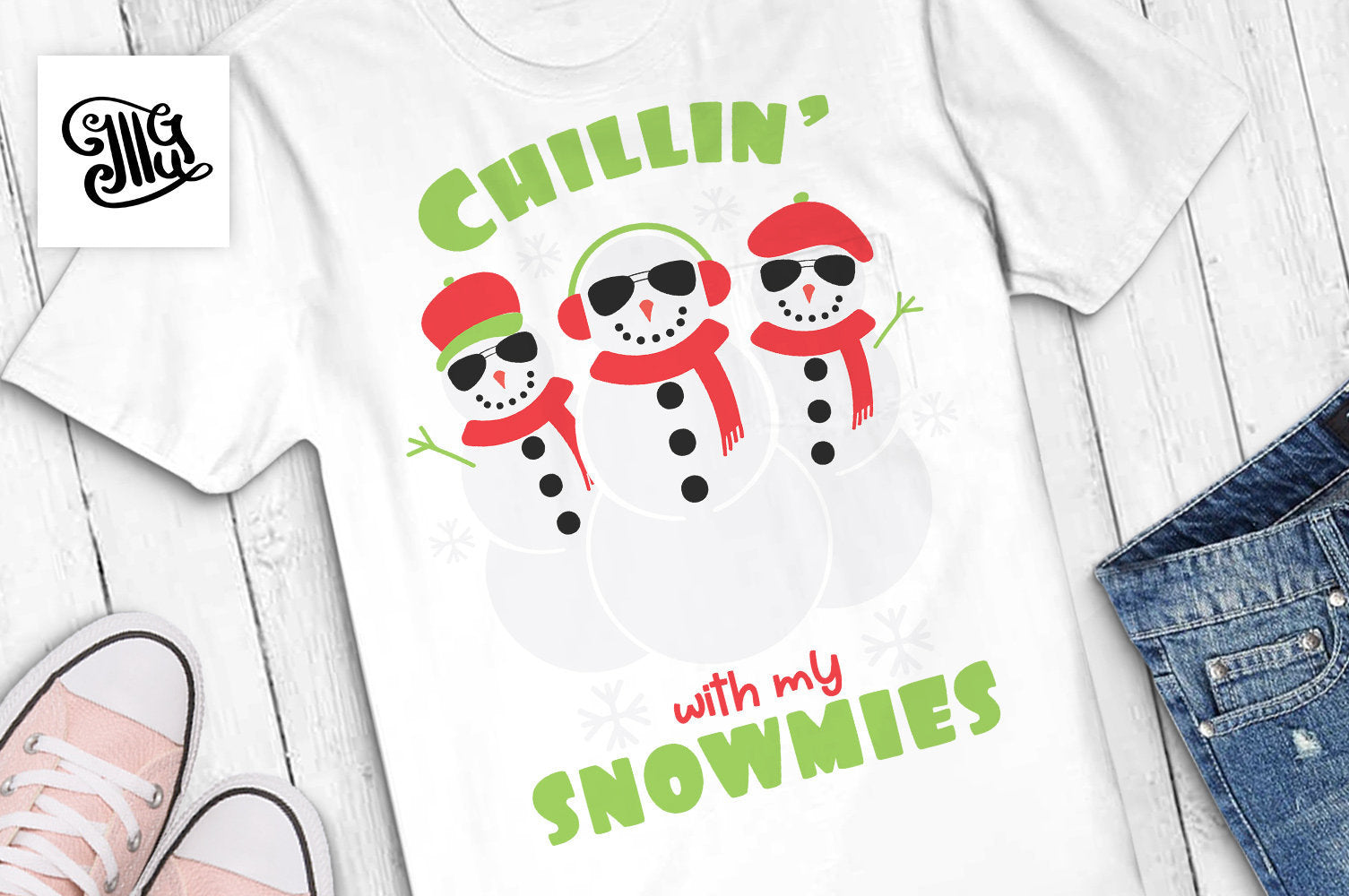 Download Chilling With My Snowmies Svg Christmas Kids Svg Funny Christmas Shi Illustrator Guru