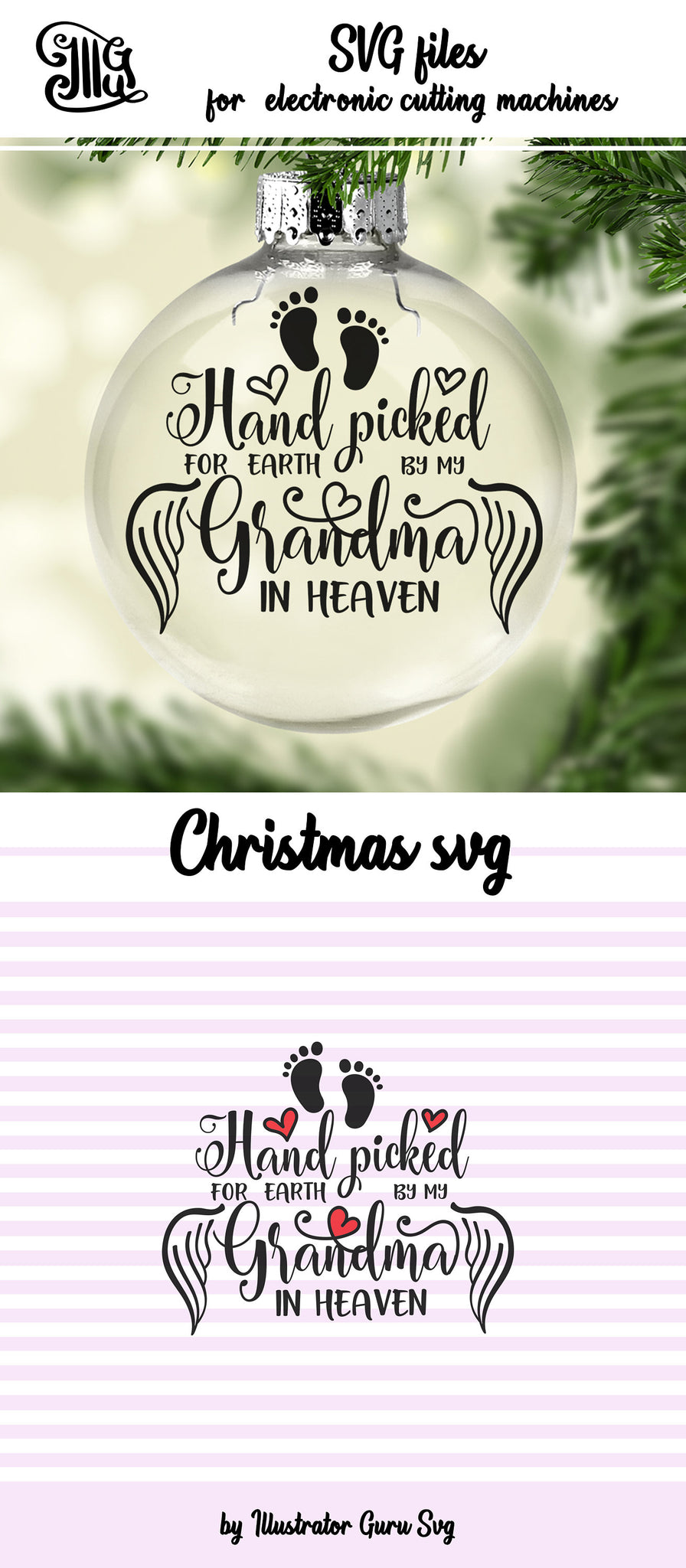 Download Handpicked by Grandma in Heaven Svg | Quotes About Grandma ...