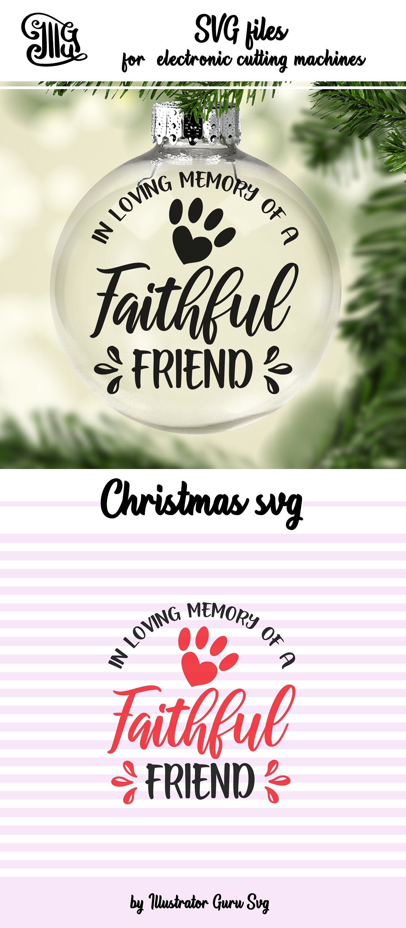 Download In Loving Memory Of A Faithful Friend Svg Pet Memorial Svg Christmas Illustrator Guru