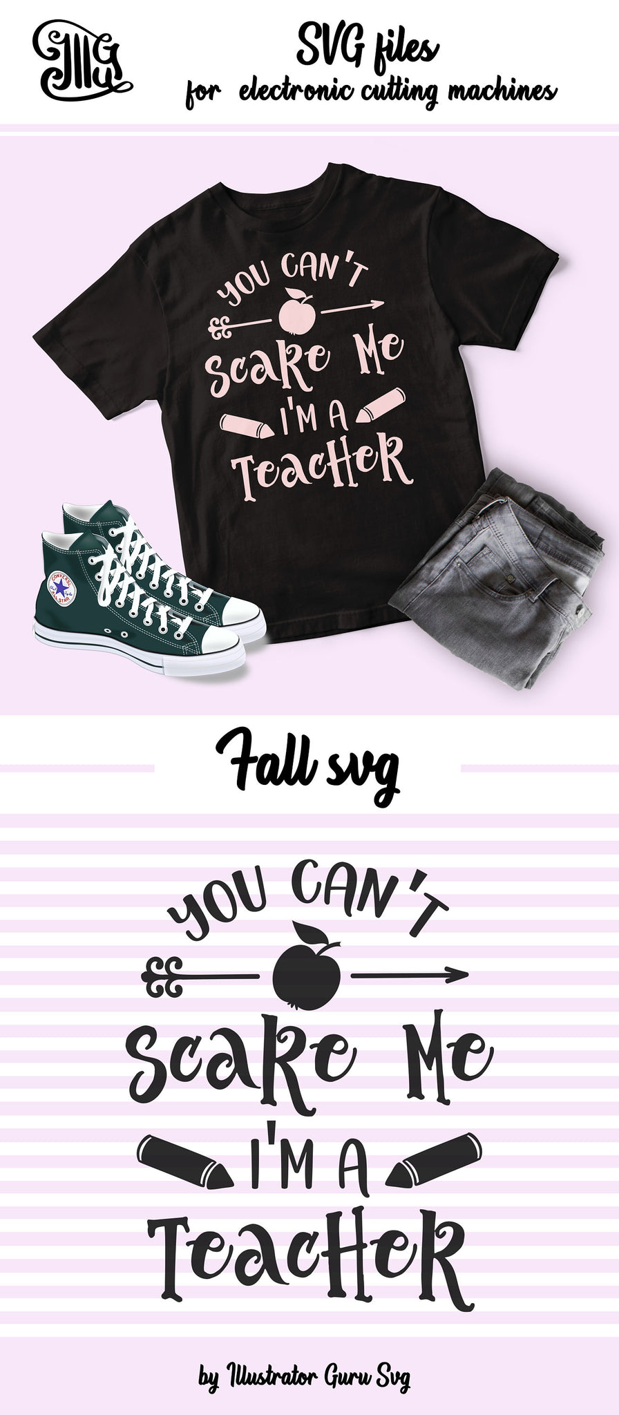 Download You can't scare me i'm a teacher svg, halloween teacher ...