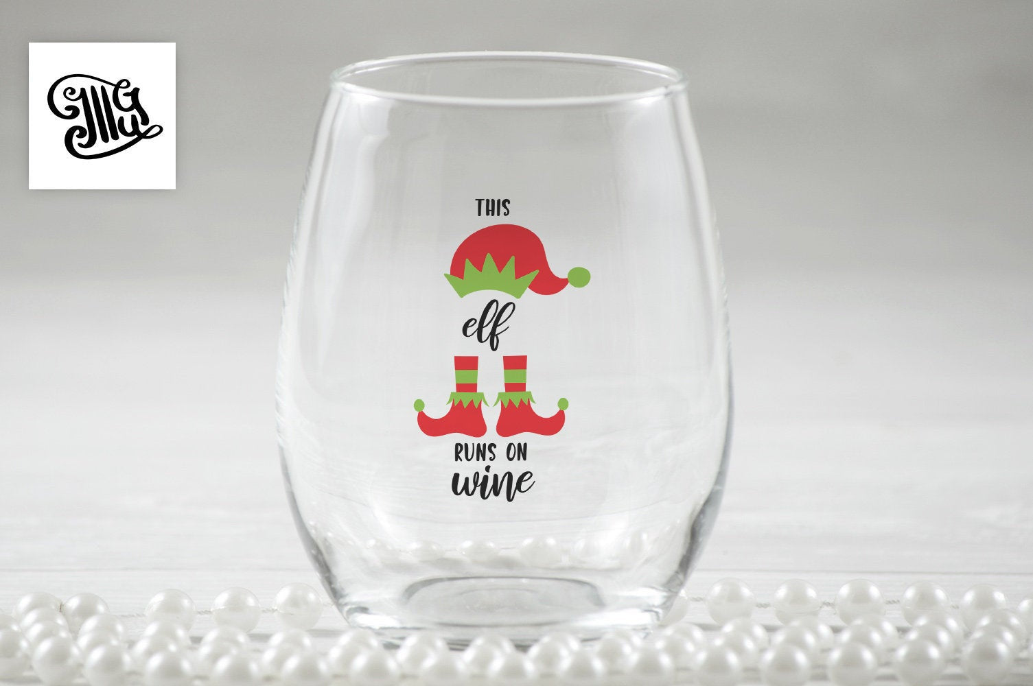 Download This Elf Runs On Wine Svg Digital Files Christmas Wine Glass Svg Ch Illustrator Guru