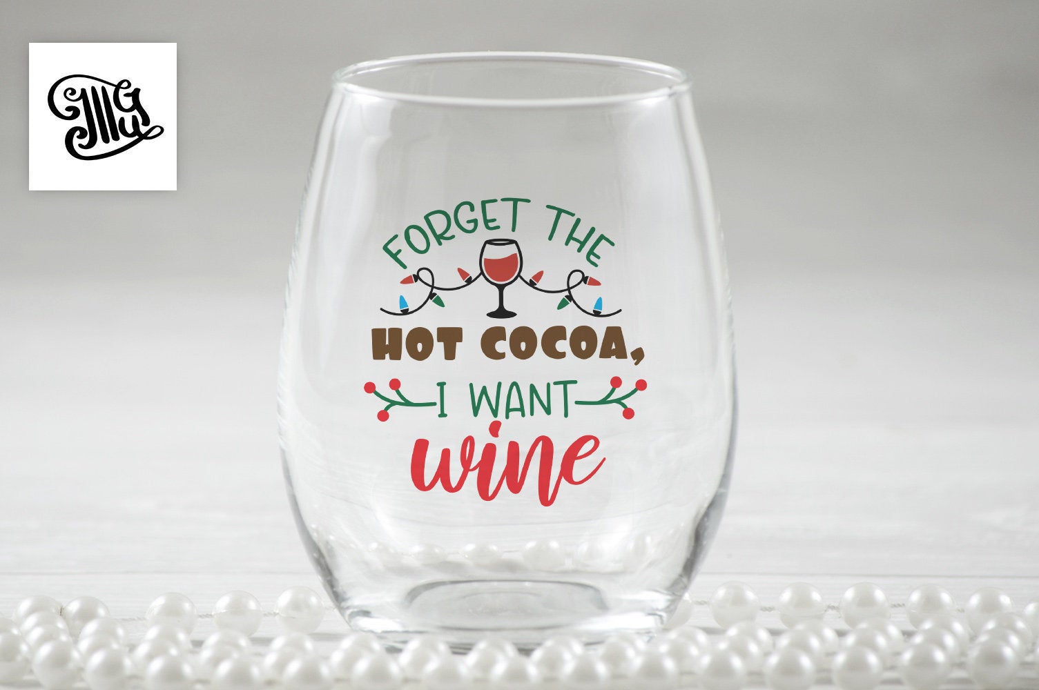 Download Forget The Hot Cocoa I Want Wine Svg Digital Files Christmas Wine G Illustrator Guru PSD Mockup Templates