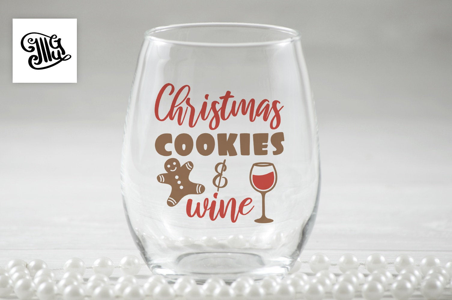 Christmas Cookies And Wine Svg Digital Files Christmas Wine Glass Sv Illustrator Guru
