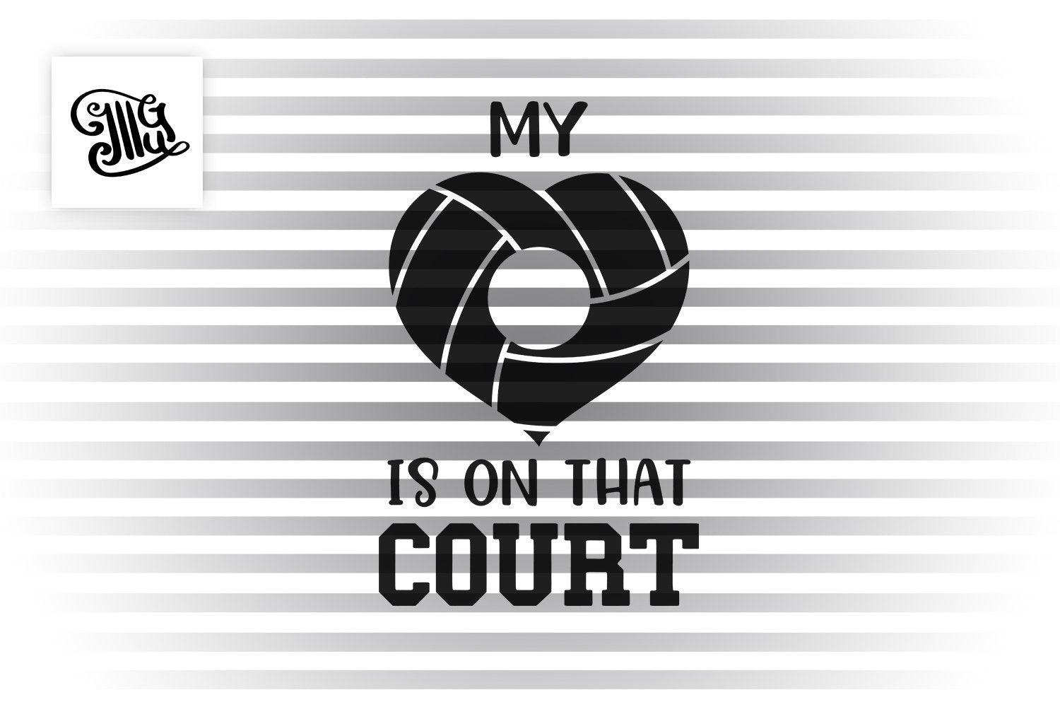 Download My Heart Is On That Court Svg Volleyball Mom Svg Volleyball Svg Vol Illustrator Guru