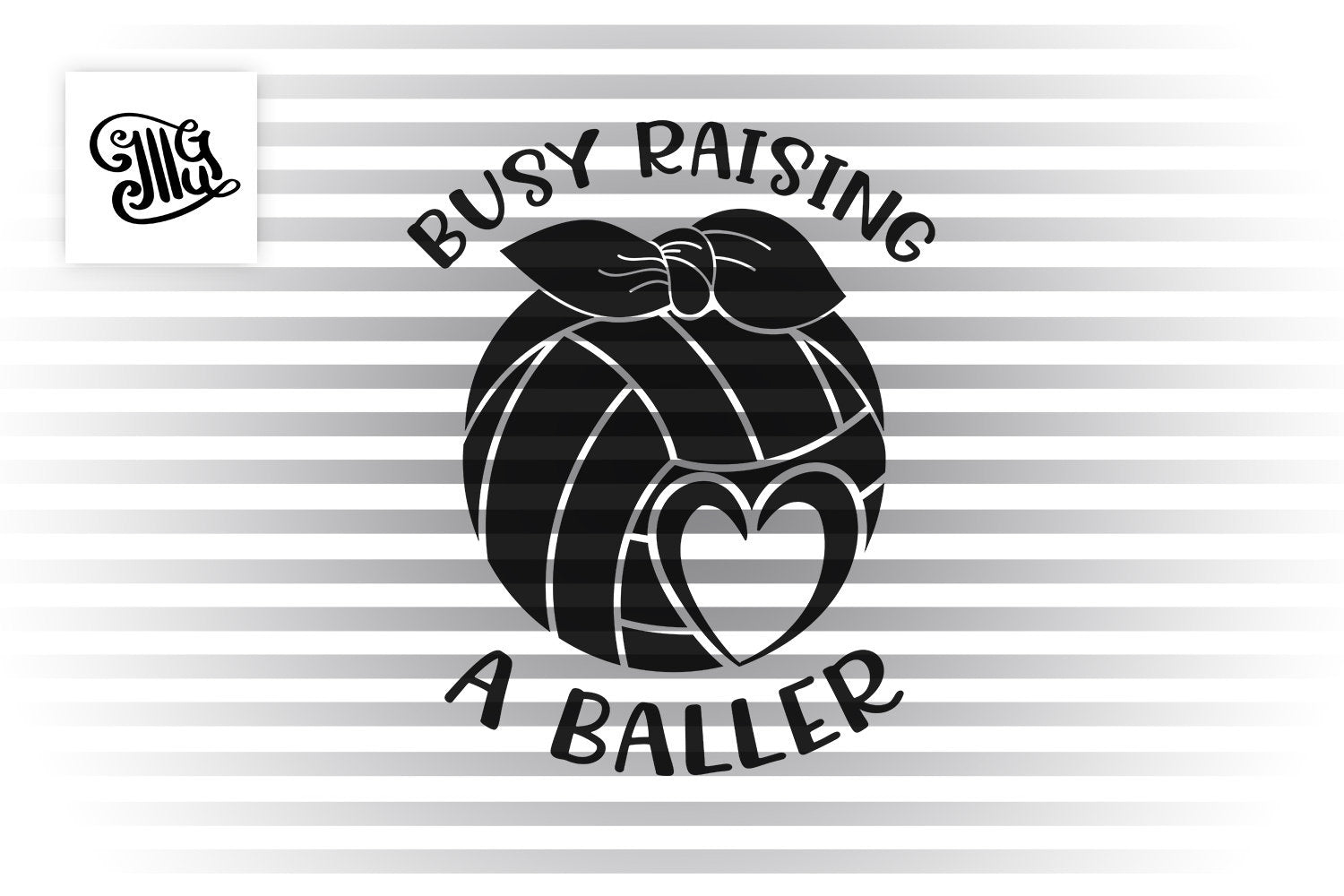 Download Volleyball Mom Svg Busy Raising A Baller Svg Volleyball Monogram Svg Illustrator Guru