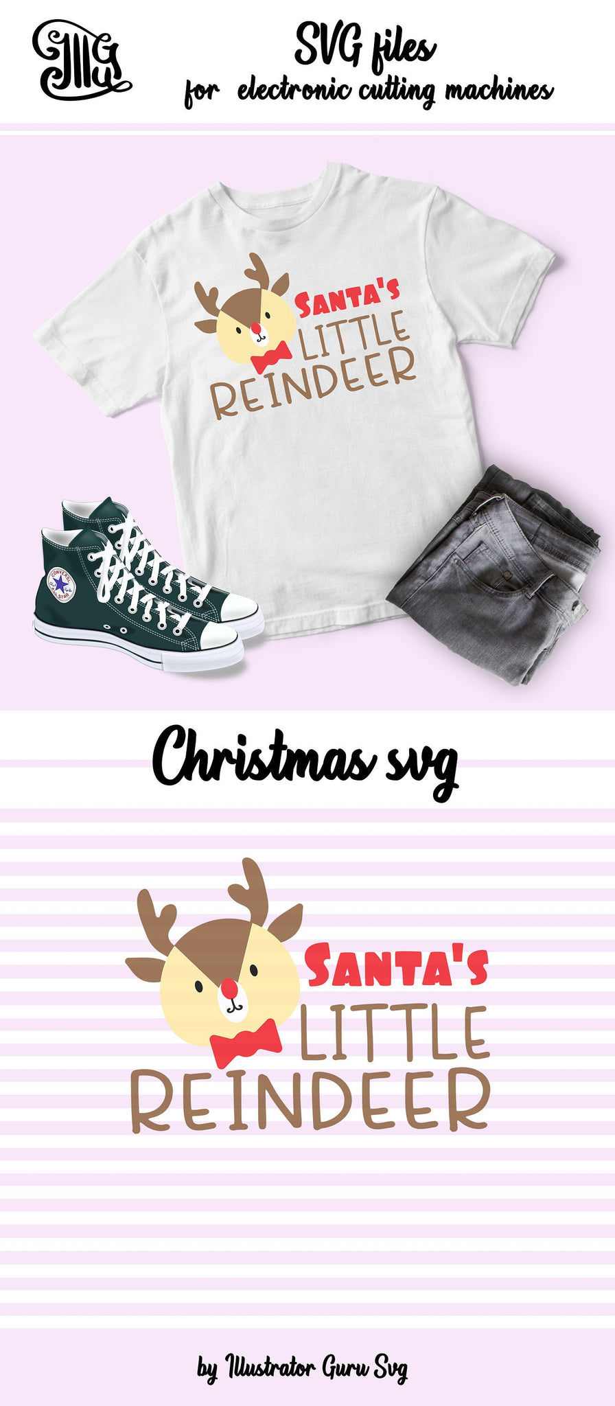 Download Santa S Little Reindeer Svg Christmas Kids Svg Christmas Reindeer Sv Illustrator Guru