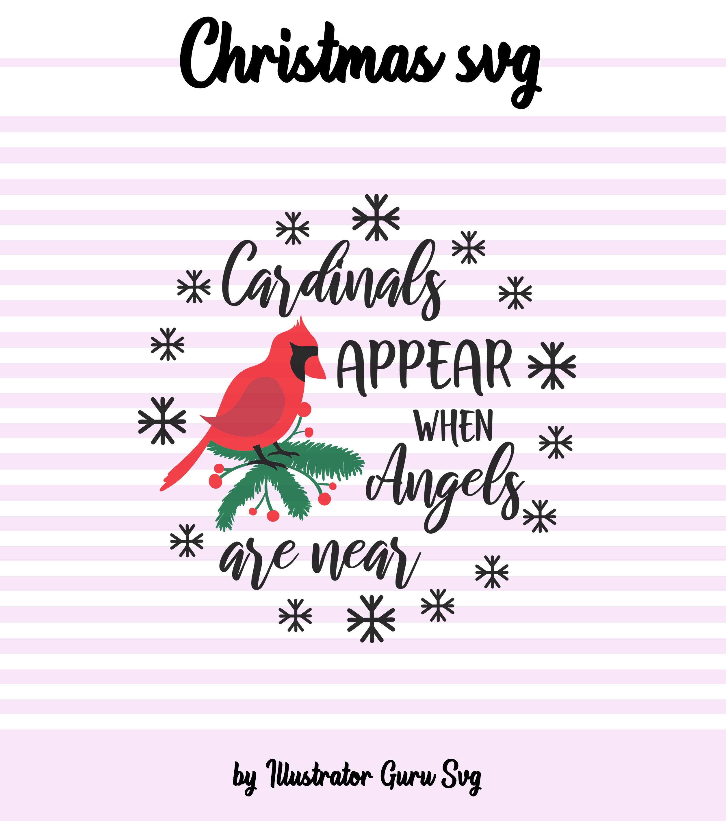 Download Cardinals Appear When Angels Are near Svg for Christmas ...