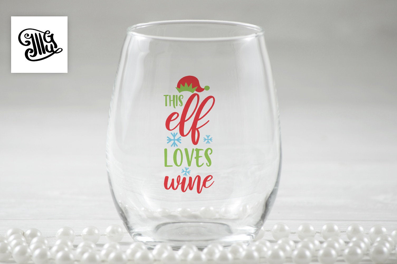 Download This Elf Loves Wine Svg Digital Files Christmas Wine Glass Svg Chri Illustrator Guru SVG, PNG, EPS, DXF File