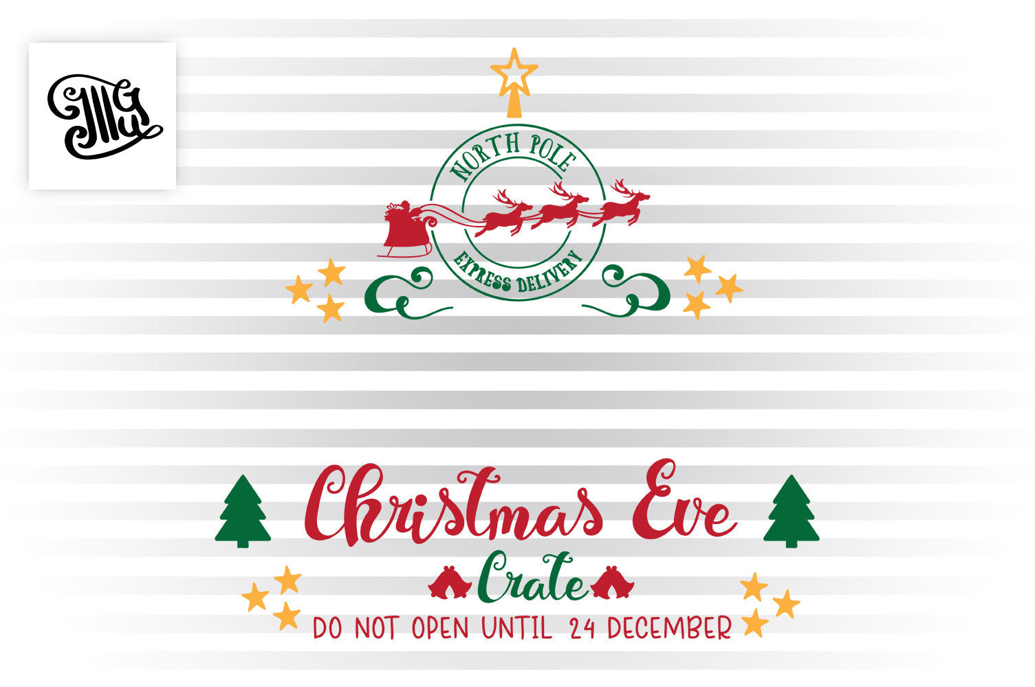 Download Christmas Eve crate svg, Santa tote svg, Christmas Eve ...