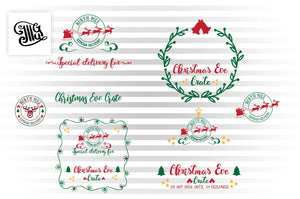 Santa Sack Svg Bundle Christmas Eve Box Clipart Santa Bag Png Chris Illustrator Guru