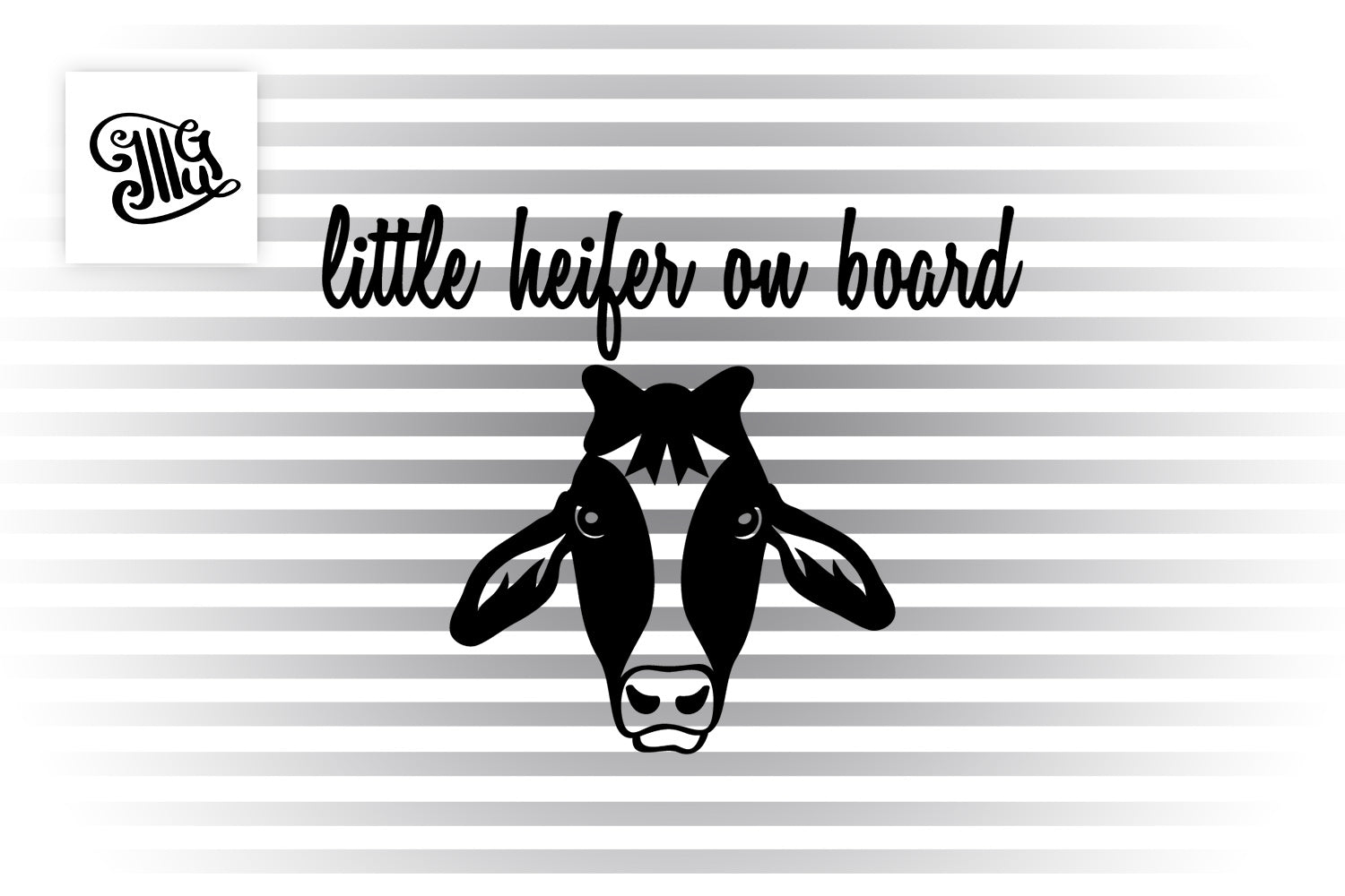 Download Little Heifer On Board Svg Baby Heifer Svg Car Window Sticker Svg Illustrator Guru