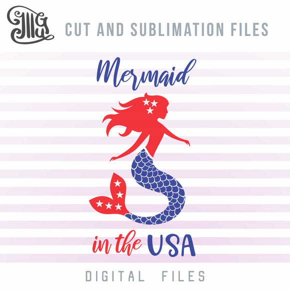 4th Of July Svg Beach Svg Cut File Mermaid Svg File Independence Da Illustrator Guru