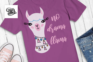 Download No Drama Llama Svg Mother S Day Svg Llama Svg Llama Face Svg L Illustrator Guru