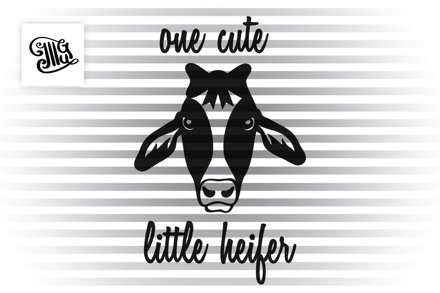 Download One Cute Little Heifer Svg Baby Girl Funny Svg Farm Girl Svg Hei Illustrator Guru