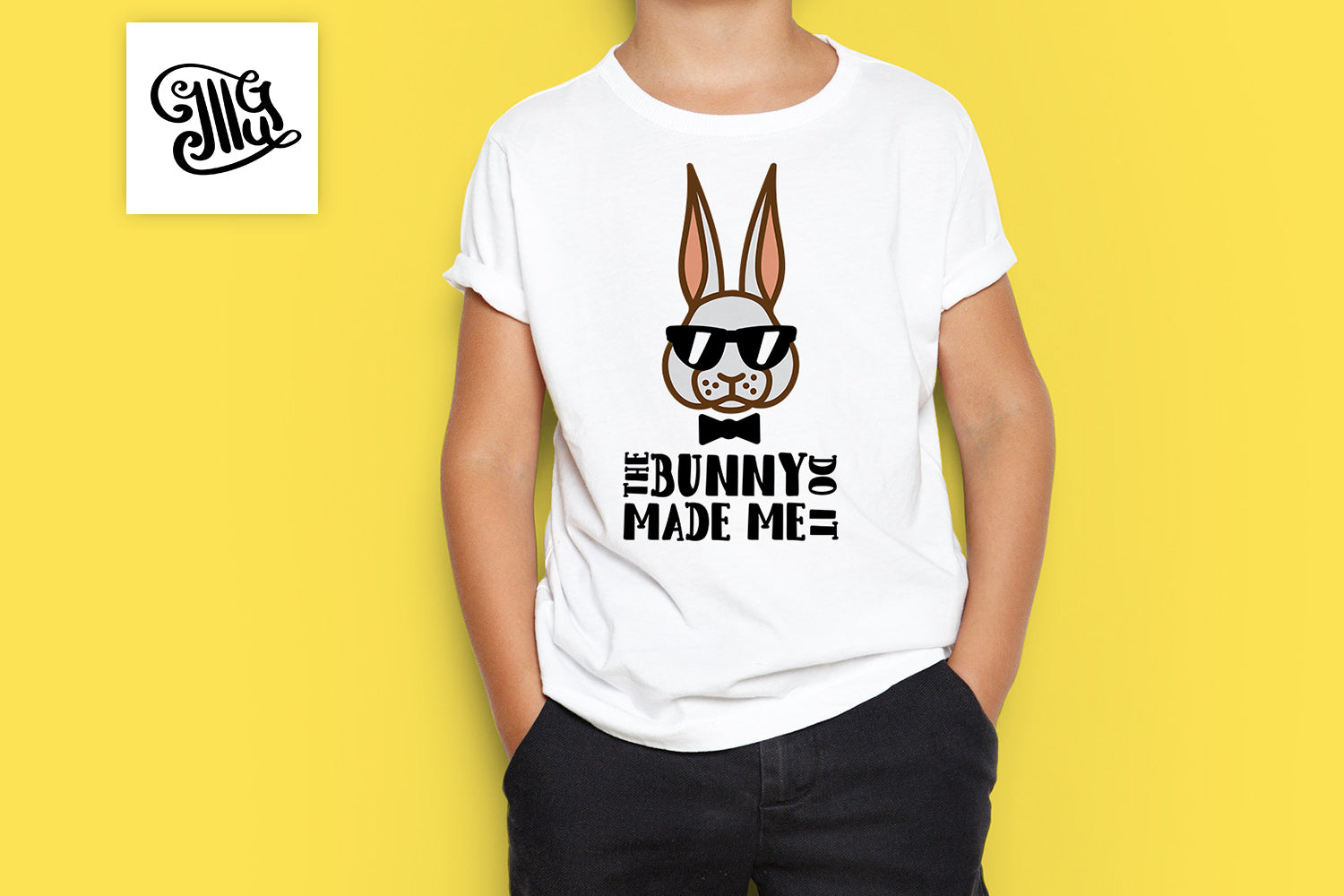 Download The Bunny Made Me Do It Svg Boy Easter Svg Hipster Easter Bunny Sv Illustrator Guru