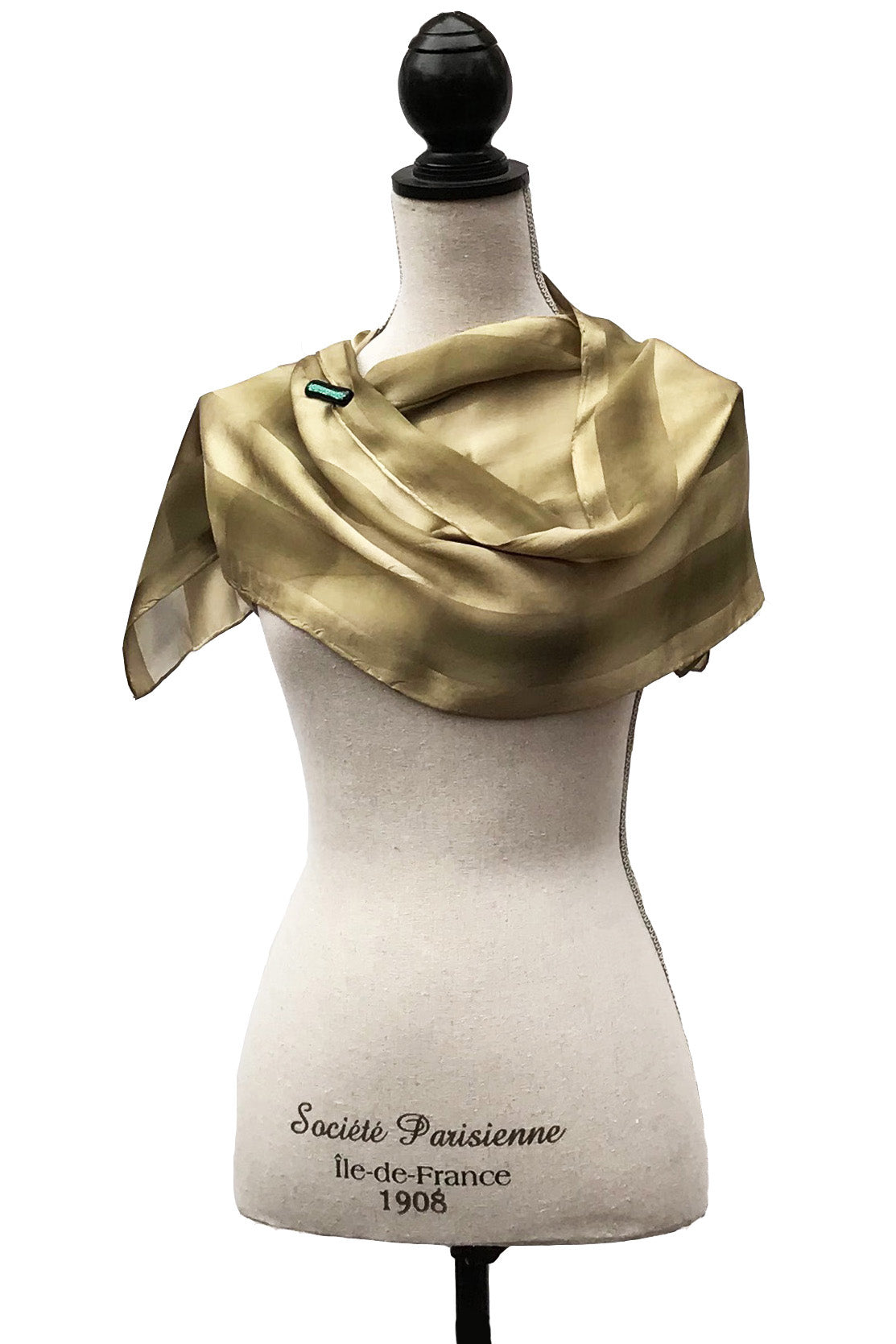 gold silk scarf