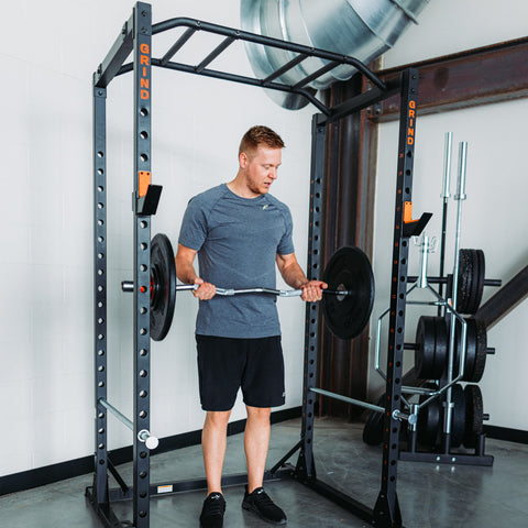 bicep curls in the squat cage