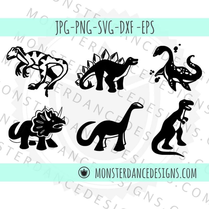 Download Dinosaur Svg Printable Clipart Digital Cricut Silhouette Cut File St Monster Dance Designs