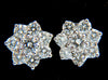 5.50CT NATURAL DIAMONDS FLOATING CLUSTER EARRINGS NECKLACE SUITE 18KT