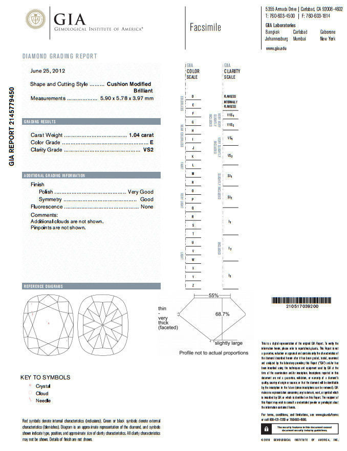 GIA Certified 1.70ct Cushion Cut diamond ring E/VS 14kt Cluster petite ...