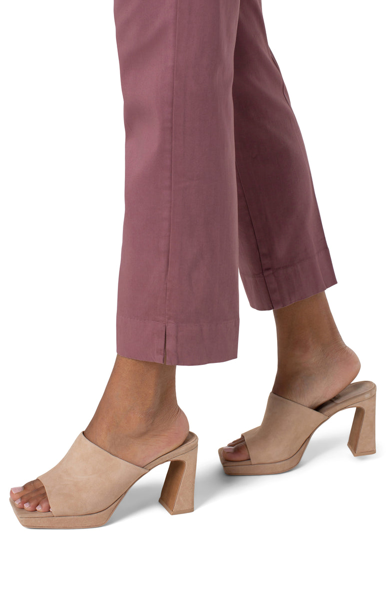 Kelsey Trouser With Side Slit - Victorian Mauve