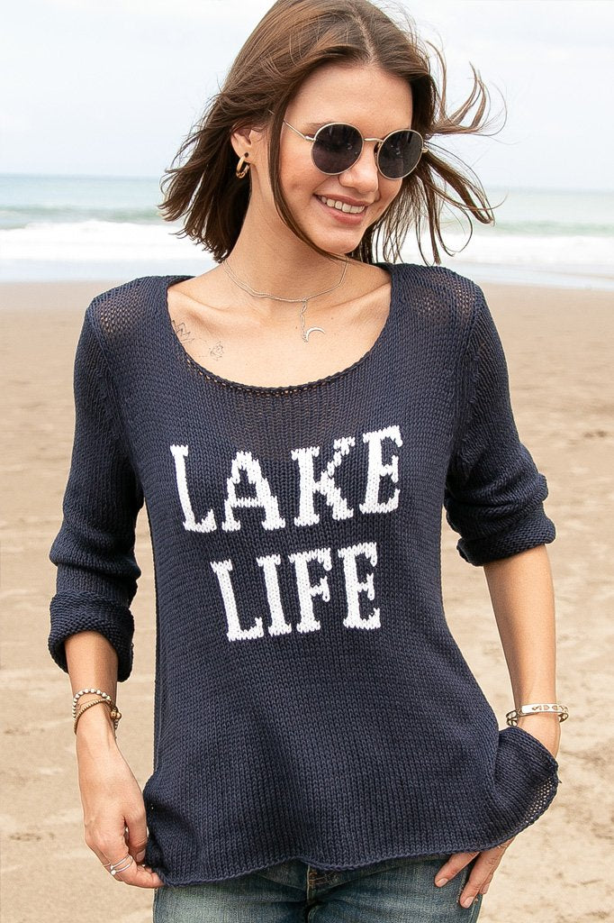 Lake Life Crew Cotton Sweater