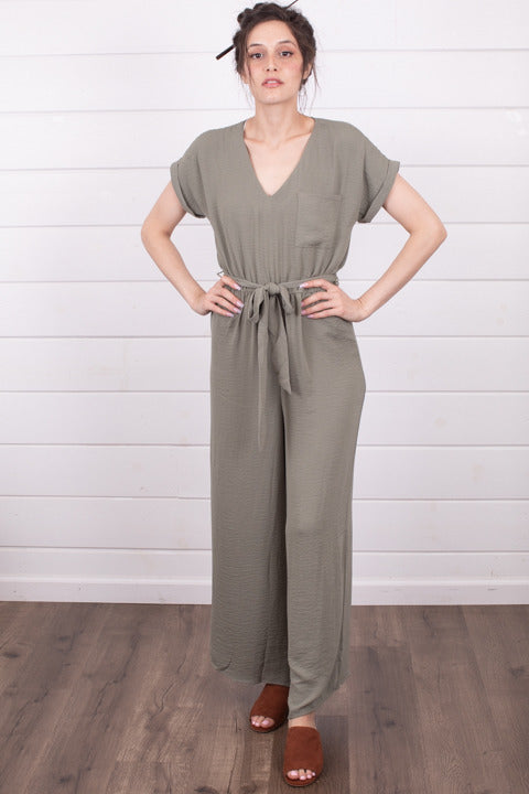 V-Neck Jumpsuit