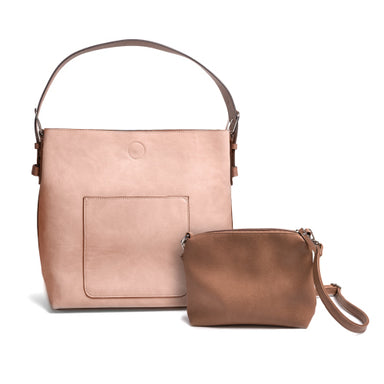 Kedzie : Camden Chestnut Mini Messenger in Vegan Leather