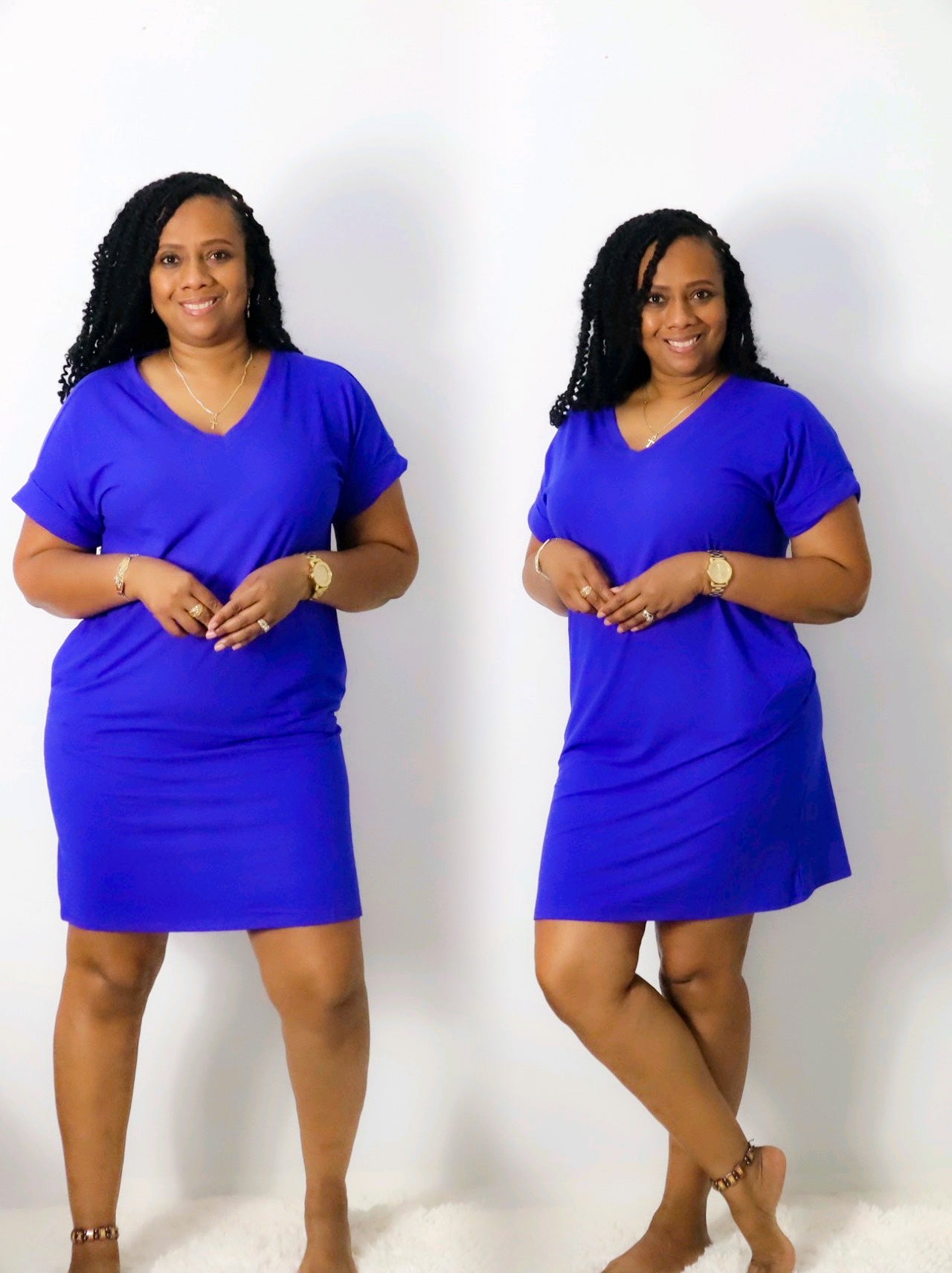 PLUS SIZE Everyday T-Shirt Dress, Made in USA, 1X 2X 3X