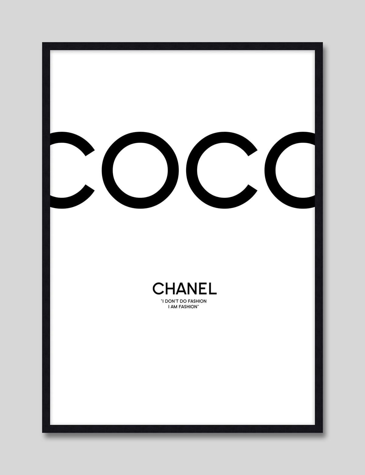 Coco Chanel I dont do fashion Quote Art Print