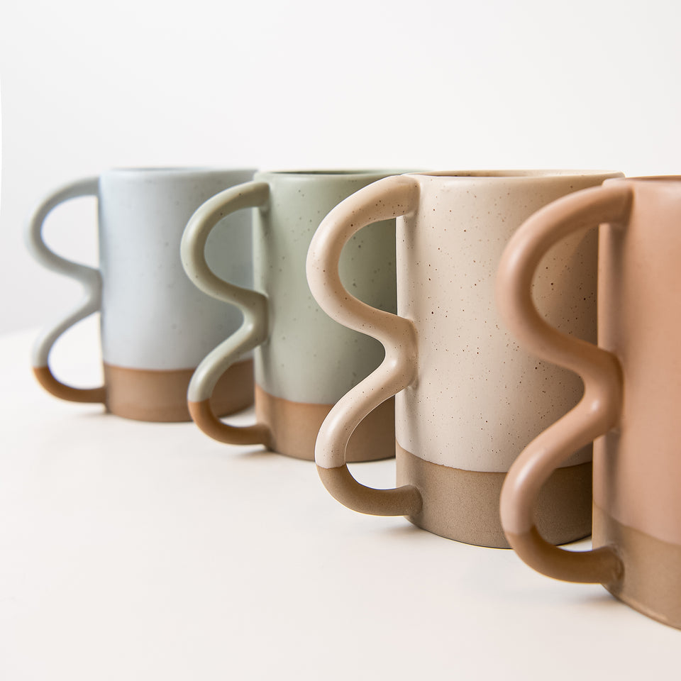 Stoneware Mug with Tea Bag Holder, 3 Colors – Cultural Interiors